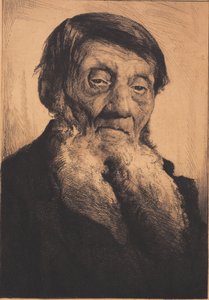 Viejo con barba blanca dividida de Frans Schwartz