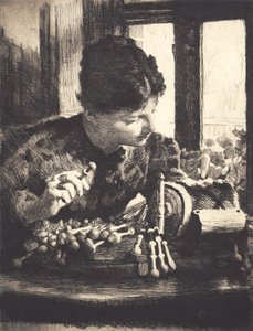 Encajera en la ventana de Frans Schwartz