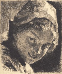 Niña sonriente con gorro de Frans Schwartz