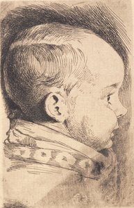 Placa de prueba: Cabeza de niño de perfil de Frans Schwartz