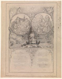 Boceto para ilustración de "Ude og hjemme" de Frans Schwartz