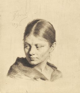 Joven mirando de lado de Frans Schwartz