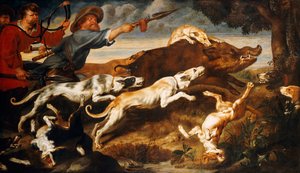 Una Caza de Jabalí de Frans Snyders or Snijders
