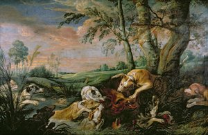 Caza de Jabalí de Frans Snyders or Snijders