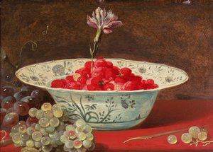 Fresas con un clavel