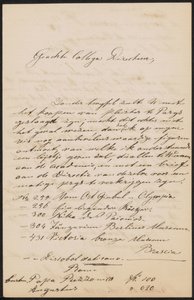 Carta a August Allebé de Frans Stracké