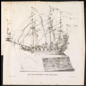 Barco como carroza en la procesión de San Rombout, 1825 El barco se llama 