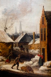 Un pueblo bajo la nieve, detalle