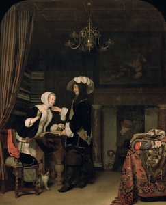 Caballero en la tienda, 1660