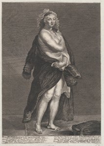 Retrato de Helena Fourment, segunda esposa de Rubens, con un abrigo de piel sobre los hombros de Frans van Stampart