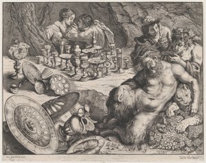 Baco y Sileno borracho, 1640-60