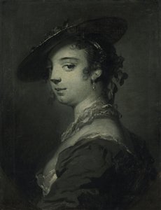 Retrato de una joven de busto (óleo sobre lienzo)