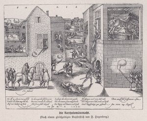 La Masacre del Día de San Bartolomé, París, Francia de Franz (after) Hogenberg