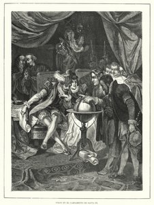 Cristóbal Colón en el campamento de Santa Fe, España de Franz (after) Kollarz