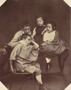 Alfons, Eugen, Marie y Hermine Antoine, 1850s-60s de Franz Antoine