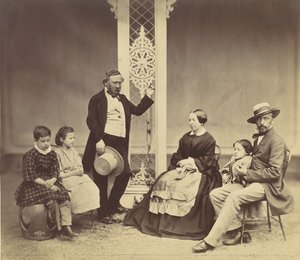 [Retrato de grupo de seis personas], 1850s-60s de Franz Antoine