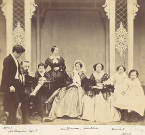 [Retrato de grupo de las familias Antoine y Höusermann], 1850s-60s de Franz Antoine