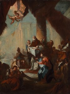 Estudio para La presentación de Cristo en el templo para San Ulrico, Viena, c. 1750 de Franz Anton Maulbertsch