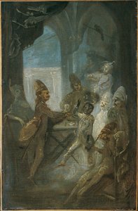 Escena de teatro (¿niños jugando a los soldados?) de Franz Anton Maulbertsch