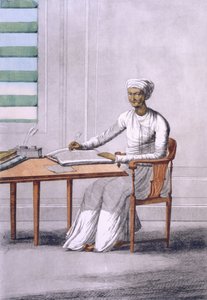 Un escriba causto, pub. 1808-12 de Franz Balthazar Solvyns