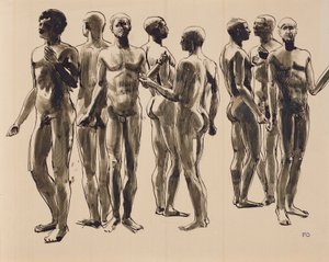 Ocho desnudos masculinos