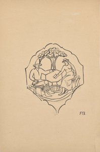 Pareja campesina (¿relleno de fuelle de un mueble?) de Franz Barwig d. Ä.