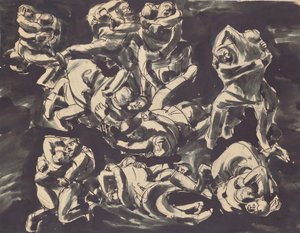 Campesinos peleando de Franz Barwig d. Ä.