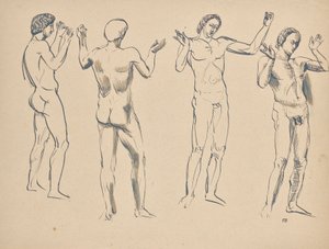 Cuatro bocetos para el locutor. de Franz Barwig d. Ä.