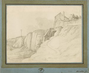Casa sobre acantilados (puente) de Franz Edmund Weirotter