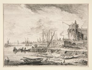 Vista de un puerto #9 de Franz Edmund Weirotter