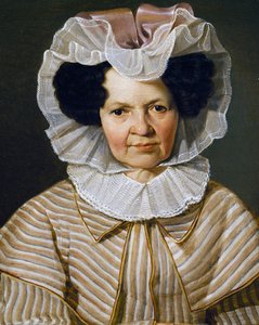 Retrato de Therese Burger Bischof, pintura por Franz Eybl (1806-1880) de Franz Eybl
