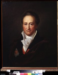 Retrato del escritor Johann Wolfgang von Goethe (1749-1832) (Retrato del autor J.W. von Goethe). Pintura de Gerhard von Kugelgen (1772-1820), huile sur toile