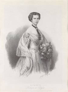 Retrato de la Emperatriz Isabel de Austria, 1853 de Franz Hanfstaengl
