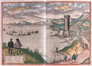 Gaeta o Gaete, Italia (grabado) de Franz Hogenberg