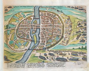 El rey Enrique de Navarra sitiando París, agosto de 1590 de Franz Hogenberg