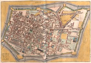 Lucca, Italia (grabado) de Franz Hogenberg