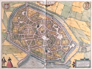Mons, Bélgica de Franz Hogenberg