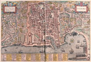 Palermo, Italia (grabado) de Franz Hogenberg