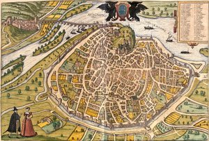 Plano de Aviñón, Francia de Franz Hogenberg