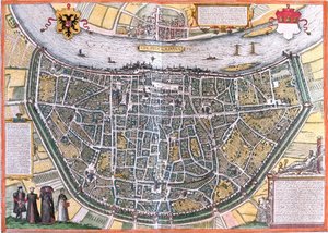 Plano de Colonia (Colonia Agrippa), Alemania de Franz Hogenberg