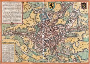 Plano de Gante (Gandauum), Bélgica de Franz Hogenberg
