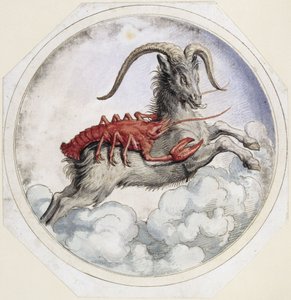 Signos del zodiaco Cáncer y Aries de Franz Hogenberg