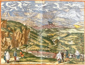 Vista de Alhama de Granada (Alhama), España de Franz Hogenberg