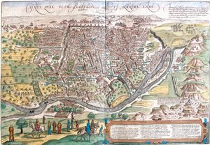 Vista de El Cairo, Egipto de Franz Hogenberg