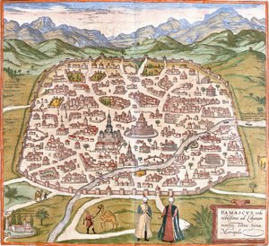 Vista de Damasco, Siria de Franz Hogenberg