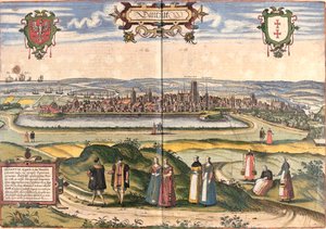 Vista de Dantzig (Gedanum) (actual Gdansk), Polonia de Franz Hogenberg