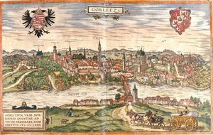 Vista de Görlitz (Gorlitium), Alemania de Franz Hogenberg