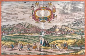 Vista de Granada, España (aguafuerte) de Franz Hogenberg
