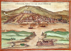 Vista de Sibenik de Franz Hogenberg