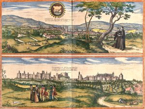 Vistas de Oxford (Oxonium) y Windsor (Vindesorium), Inglaterra de Franz Hogenberg